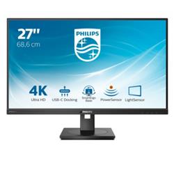 Philips LCD Desktop 27 IPS 4K USB-C DOCKING MONITOR ERGONOMICO 350 CD/M2 CONTRASTO 1000:1 AMD FREESYNC DISPLAY PORT 2 HDMI USB-C 4 USB 3.2 RJ 45 POW