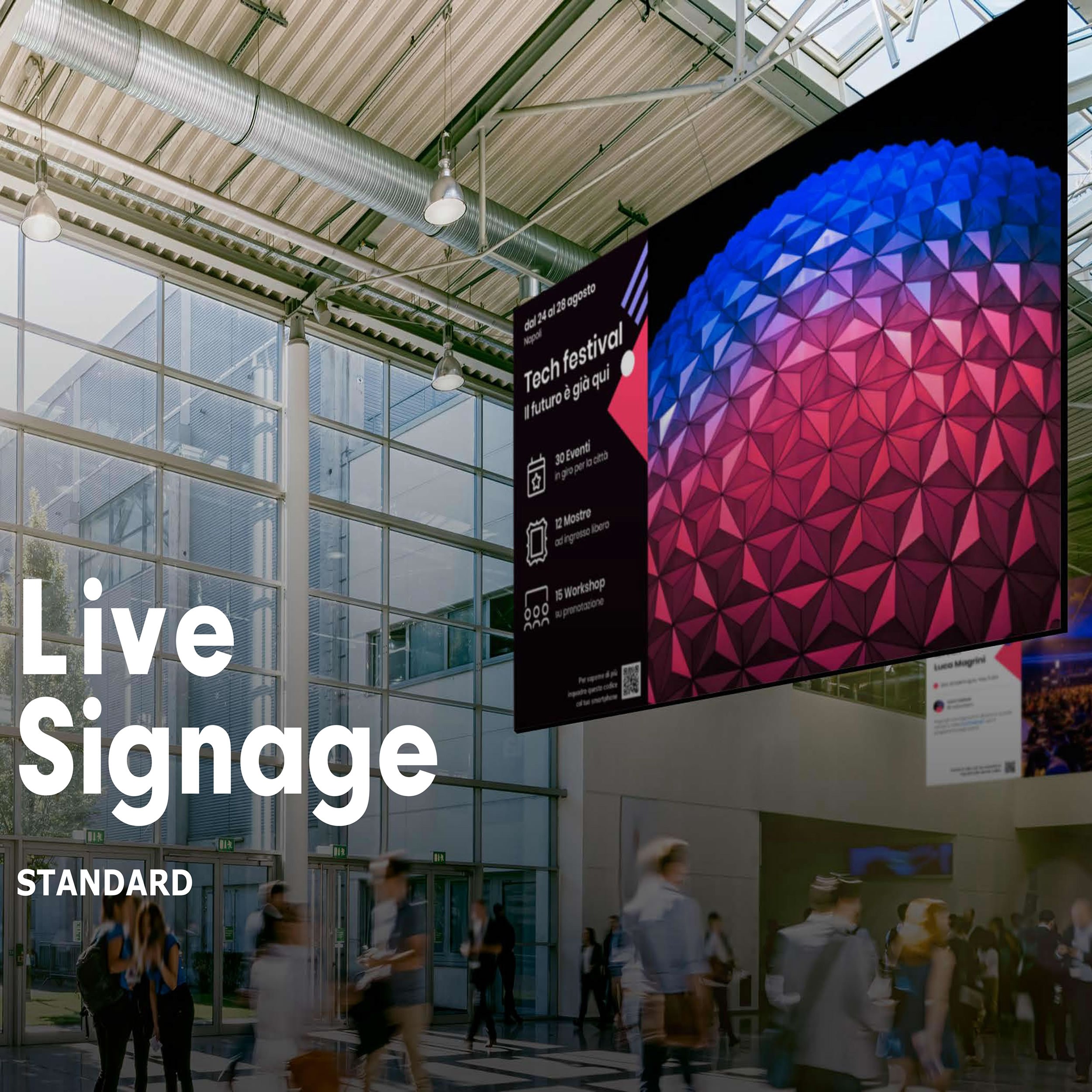 LIVE SIGNAGE LICENZA BUSINESS 1Y SW LA GESTIONE DEI CONTENUTI GRAFICI BASATA SU 5 SORGENTI DATI. COMPRENDE: 05 PLAYLIST, 02 PLAYLIST MOBILE