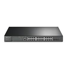 Omada 24-Port PoE+ Gigabit L2+ Managed Switch with 4 10GE SFP+ Slots, 24Ã Gigabit PoE+ Ports, 4Ã 10G SFP+ Slots, RJ45/Micro-USB Console Port, 802.3at/af, 384 W PoE Power, 1U 19-inch Rack-mountable Ste