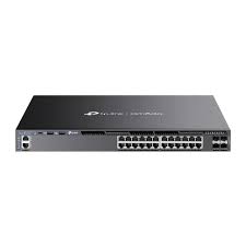 Omada 24-PortGigabit Stackable L3 Managed PoE+ Switch with 4 10GE SFP+ Slots, 24Ã Gigabit PoE+ RJ45 Ports, 4Ã 10G SFP+ Slots, RJ45/Type C USB Console Port, Management Port, 2Ã USB2.0 Ports, 802.3at/af