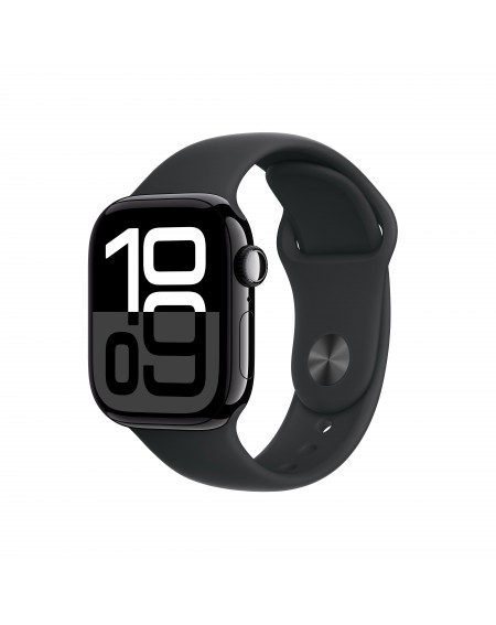 Apple Watch Series 10 GPS 42mm Jet Black Aluminium Case with Black Sport Band - M/L