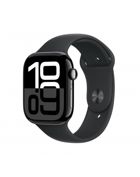 Apple Watch Series 10 GPS 46mm Jet Black Aluminium Case with Black Sport Band - S/M