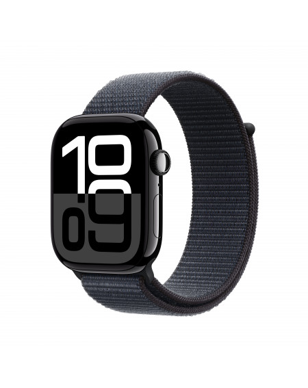 Apple Watch Series 10 GPS + Cellular 46mm Jet Black Aluminium Case with Ink Sport Loop