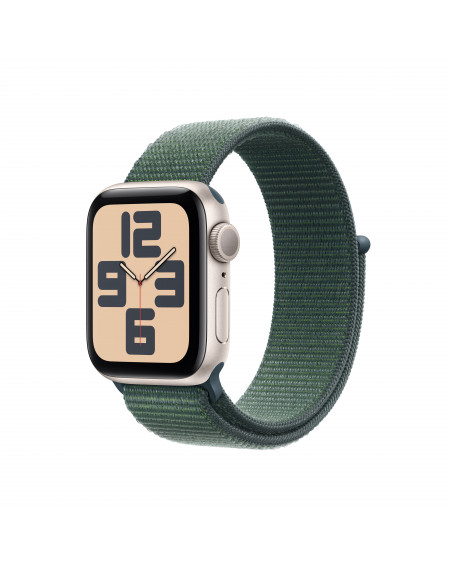 Apple Watch SE GPS 40mm Starlight Aluminium Case with Lake Green Sport Loop