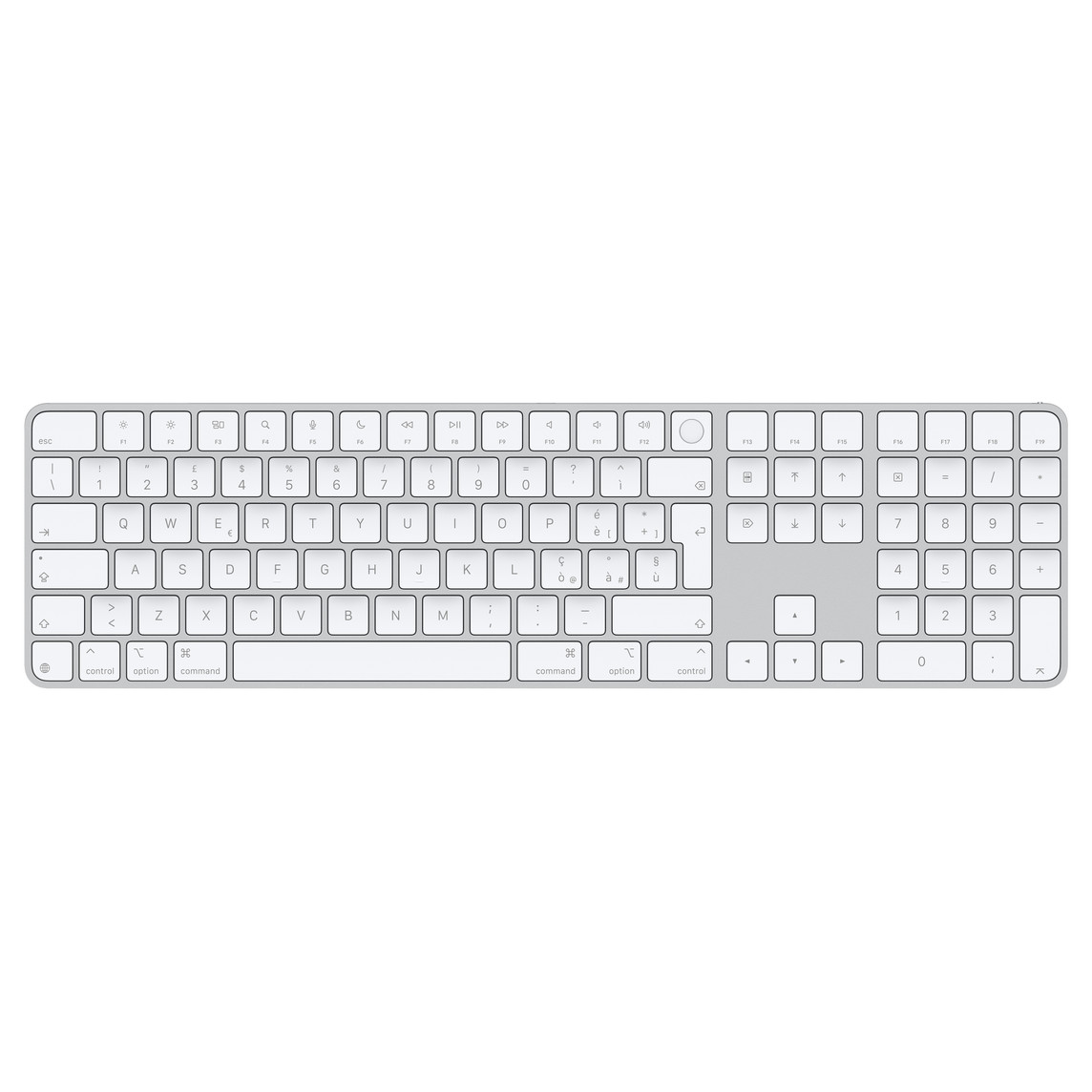 Magic Keyboard with Touch ID and Numeric Keypad for Mac models with Apple silicon - Italian - White Keys