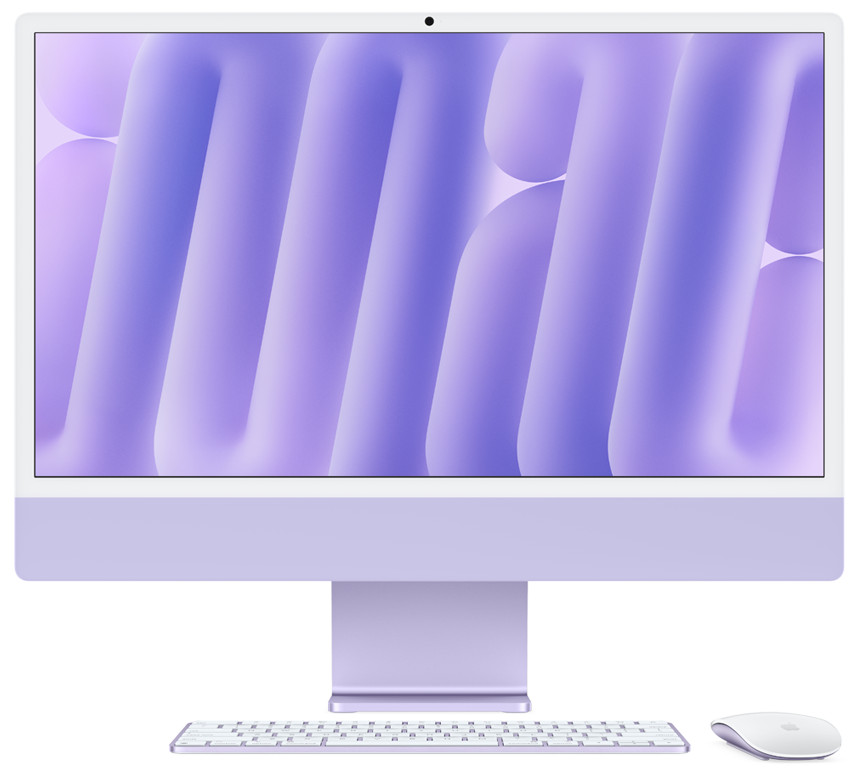 24-inch iMac with Retina 4.5k display M4 CPU 8-core GPU 8-core 16GB 256GB - No GigaLan - Viola - (2024)