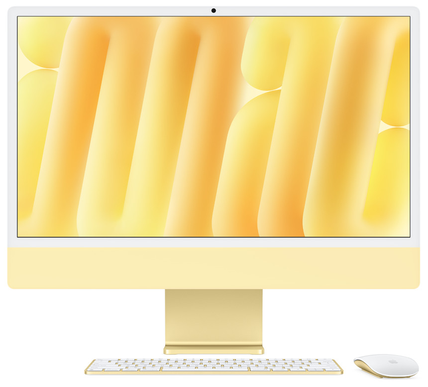 24-inch iMac with Retina 4.5k display M4 CPU 8-core GPU 8-core 16GB 256GB - No GigaLan - Giallo - (2024)