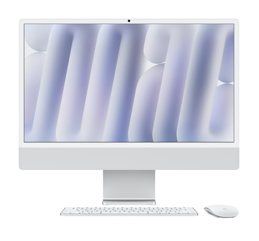 24-inch iMac with Retina 4.5K display, Nano-texture glass: Apple M4 chip with 10-core CPU and 10-core GPU, 256GB SSD, 16GB - Silver